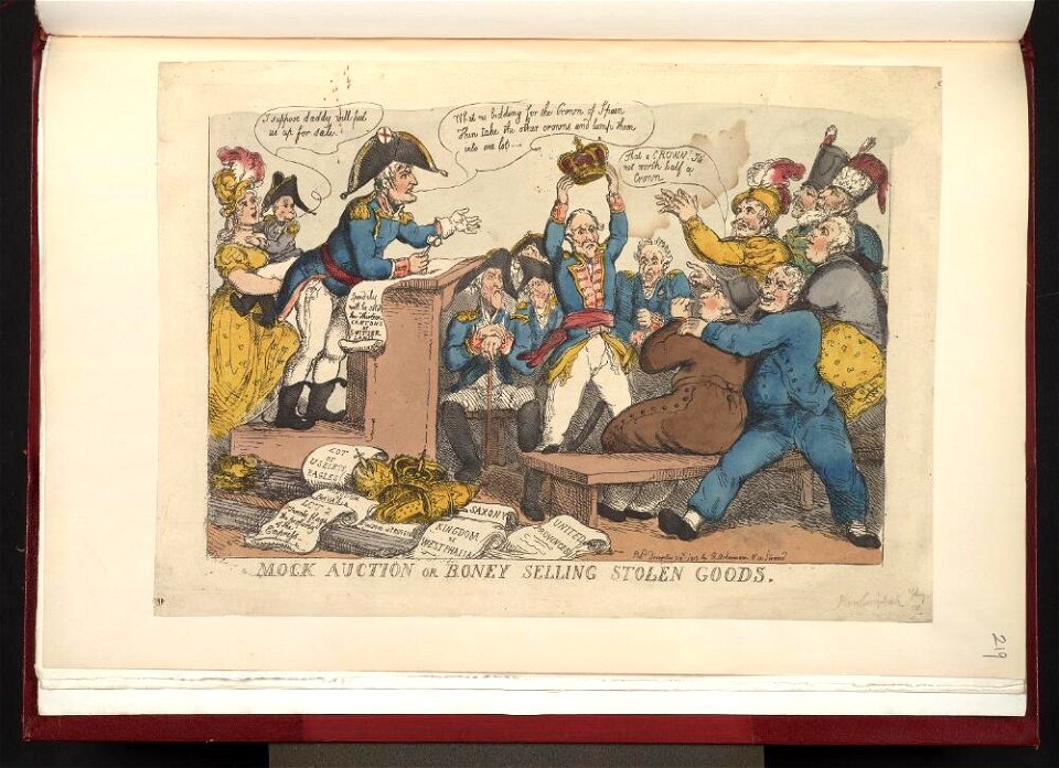 Bodleian Libraries, Mock auction or- Boney selling stolen goods