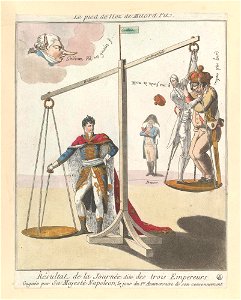 Bodleian Libraries, Le pied de nez de Milord Pit- Résultat de la journée dite des trois Empereurs, gagnée par sa majesté Napoleon, le jour d