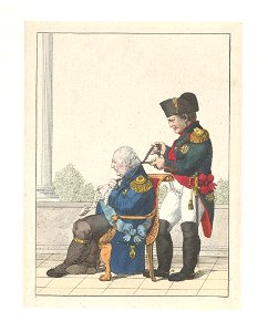 Bodleian Libraries, Napoleon tightening a rope around the neck of Louis XVIII