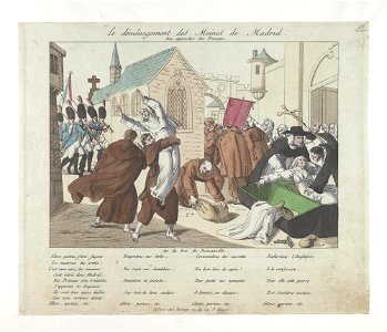 Bodleian Libraries, Le déménagement des moines de Madrid aux approches des Français