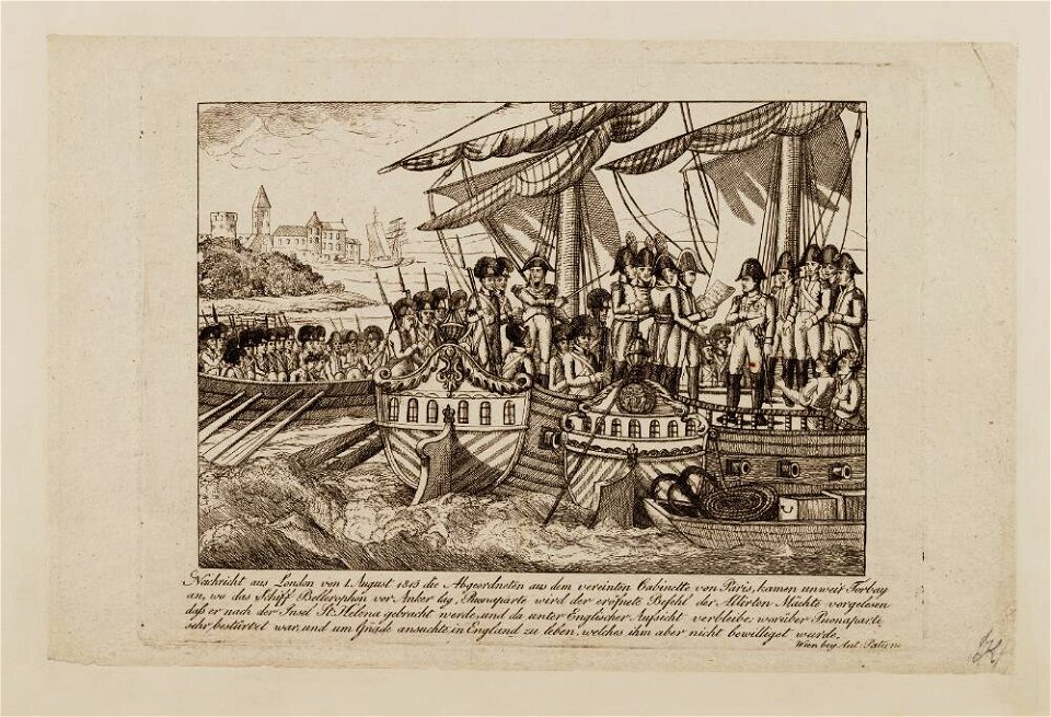 Bodleian Libraries, Nachricht aus London von 1 August 1815- Napoleon Bonaparte premier consul s'est rendu à Notre Dame pour y entendre la Sa