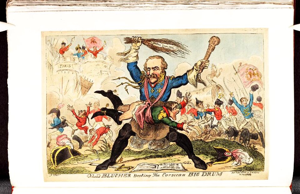 Bodleian Libraries, Old Blucher beating the Corsican big drum