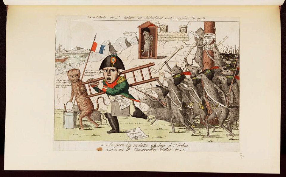 Bodleian Libraries, les habitants de ste hlne se rvoltant contre napolon bonaparte- le pre la violette afficheur  ste hlne ou la con