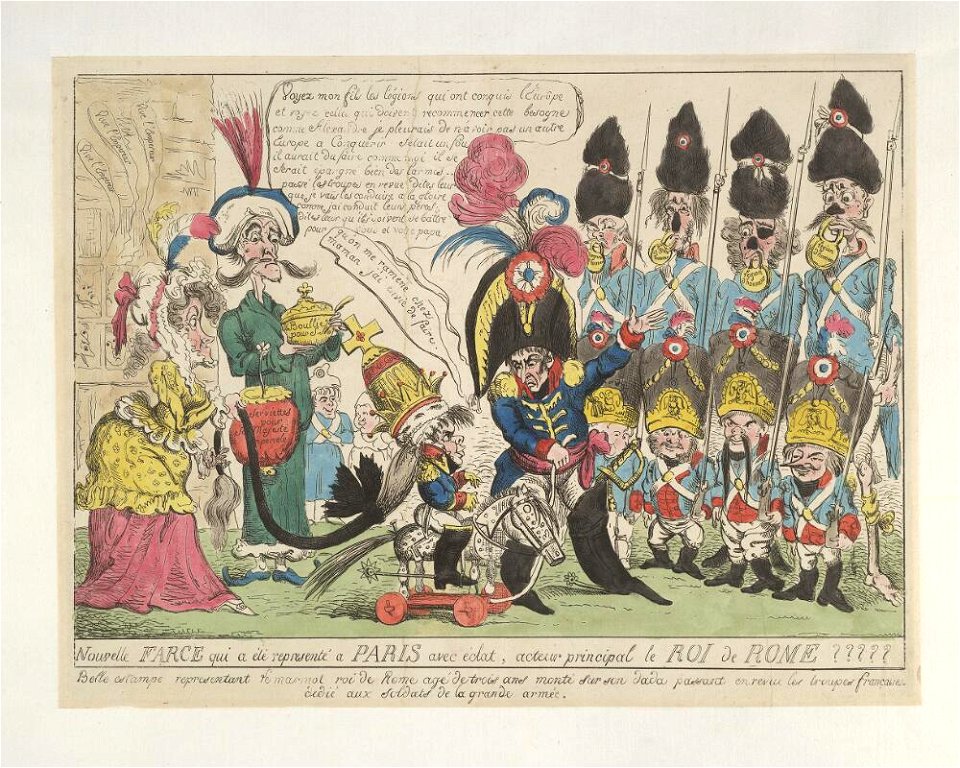 Bodleian Libraries, Nouvelle farce qui a été representé a Paris avec éclat, acteur principal le roi de Rome
