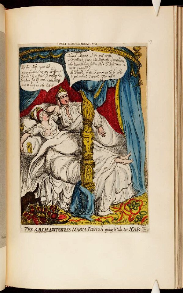Bodleian Libraries, The arch dutchess Maria Louisa going to take her Nap