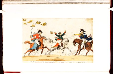 Bodleian Libraries, R Ackermann's transparency on the Victory of Waterloo