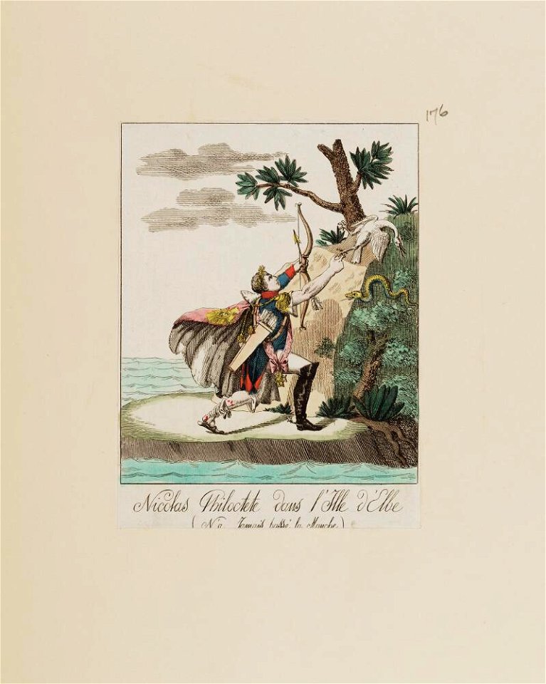 Bodleian Libraries, Nicolas Philoctete dans l'Isle d'Elbe- (N'a jamais passé la Manche)
