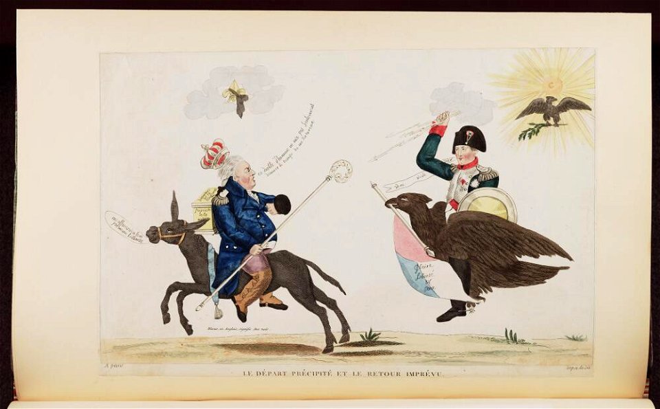 Bodleian Libraries, Le départ précipité et le retour imprévu- Napoleon Bonaparte premier consul s'est rendu à Notre Dame pour y entendre la