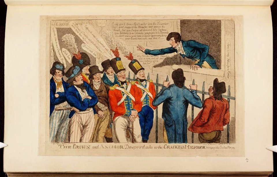 Bodleian Libraries, The Crown and Anchor despar(d)ado or- the cracked member belonging to the Bedlam Rangers