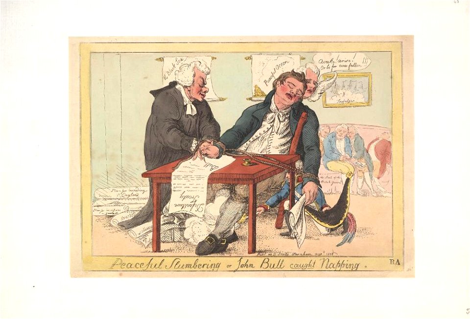 Bodleian Libraries, Peaceful slumbering or- John Bull caught napping