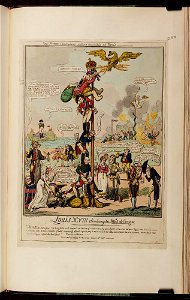 Bodleian Libraries, Louis XVIII climbing the mât de cocagne