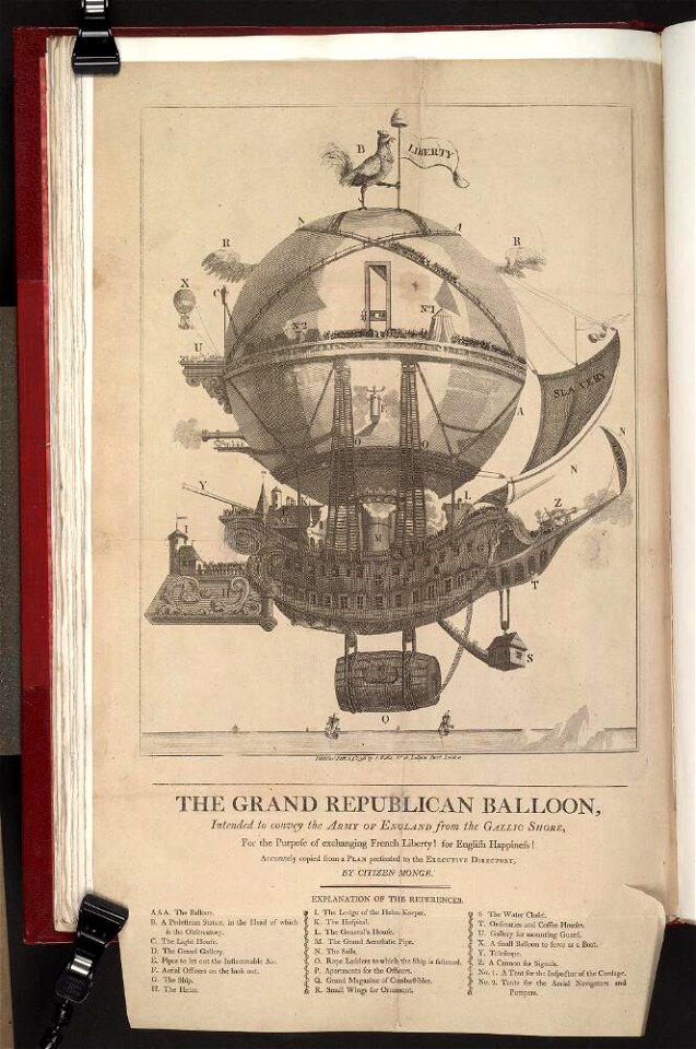 Bodleian Libraries, The grand republican balloon, intended to convey the Army of England from the Gallic shore