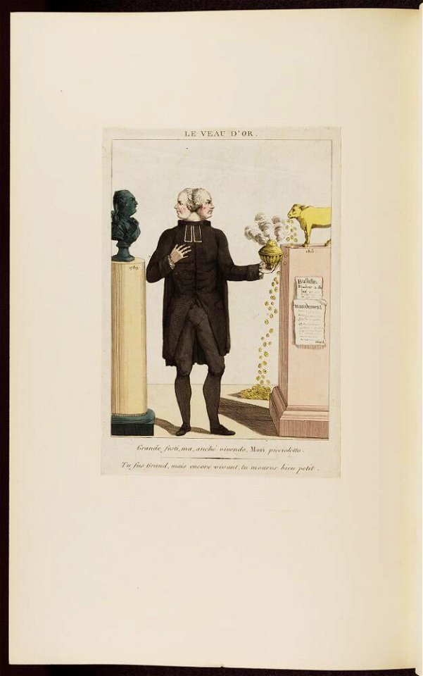 Bodleian Libraries, Le veau d'or- Napoleon Bonaparte premier consul s'est rendu à Notre Dame pour y entendre la Sainte Messe célébrée par le