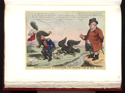 Bodleian Libraries, The evacuation of Hanover or- the Prussian eagle at feed