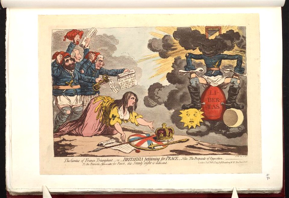 Bodleian Libraries, The genius of France triumphant, or - Britannia petitioning for peace Vide, the proposals of opposition