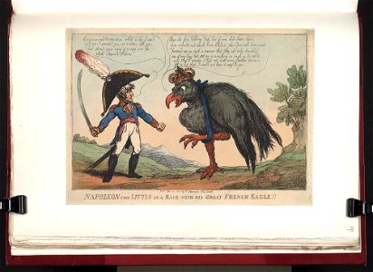 Bodleian Libraries, Napoleon the little in a rage with his great French eagle