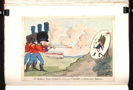 Bodleian Libraries, St James's Volunteers firing at a target at Kilburn Wells