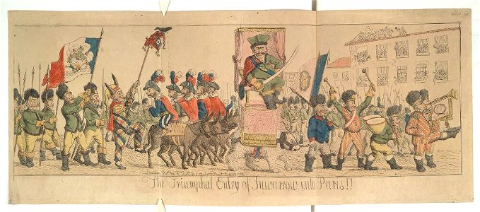 Bodleian Libraries, The triumphal entry of Suwarrow into Paris