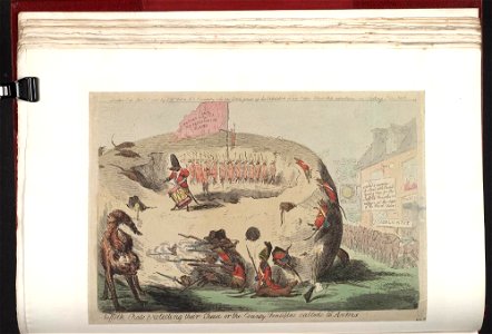 Bodleian Libraries, Suffolk rats protecting their cheese or- the county fencibles called to arms