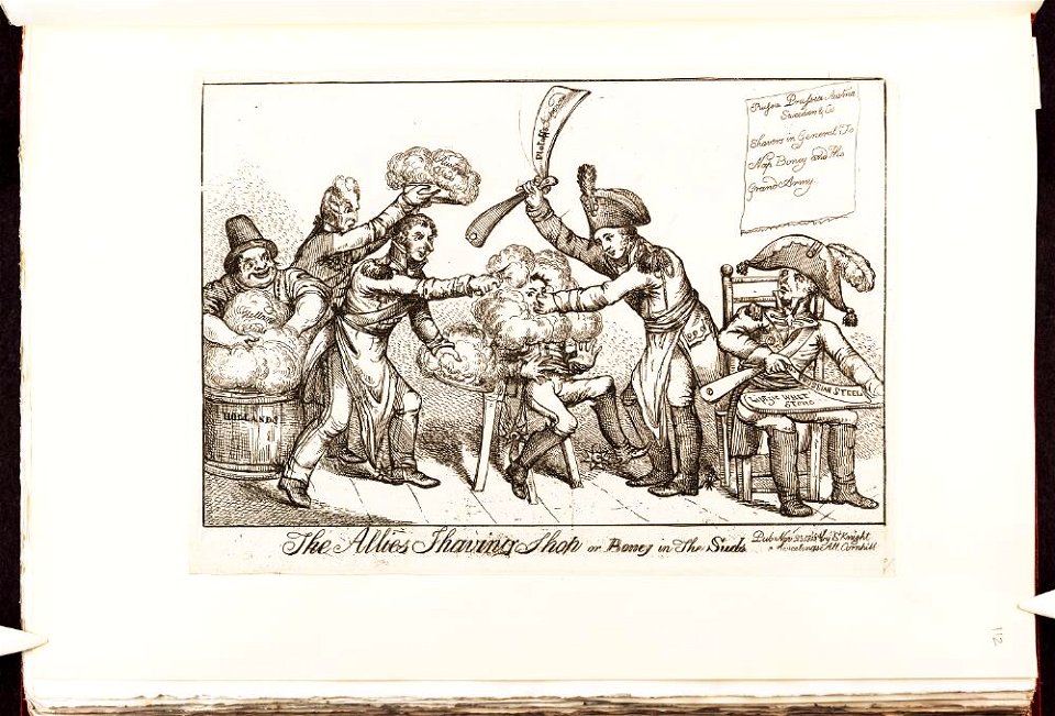 Bodleian Libraries, The allies shaving shop or- Boney in the suds