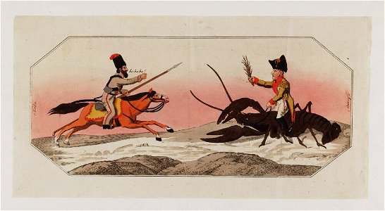 Bodleian Libraries, Napoleon on a crayfish- Napoleon Bonaparte premier consul s'est rendu à Notre Dame pour y entendre la Sainte Messe céléb