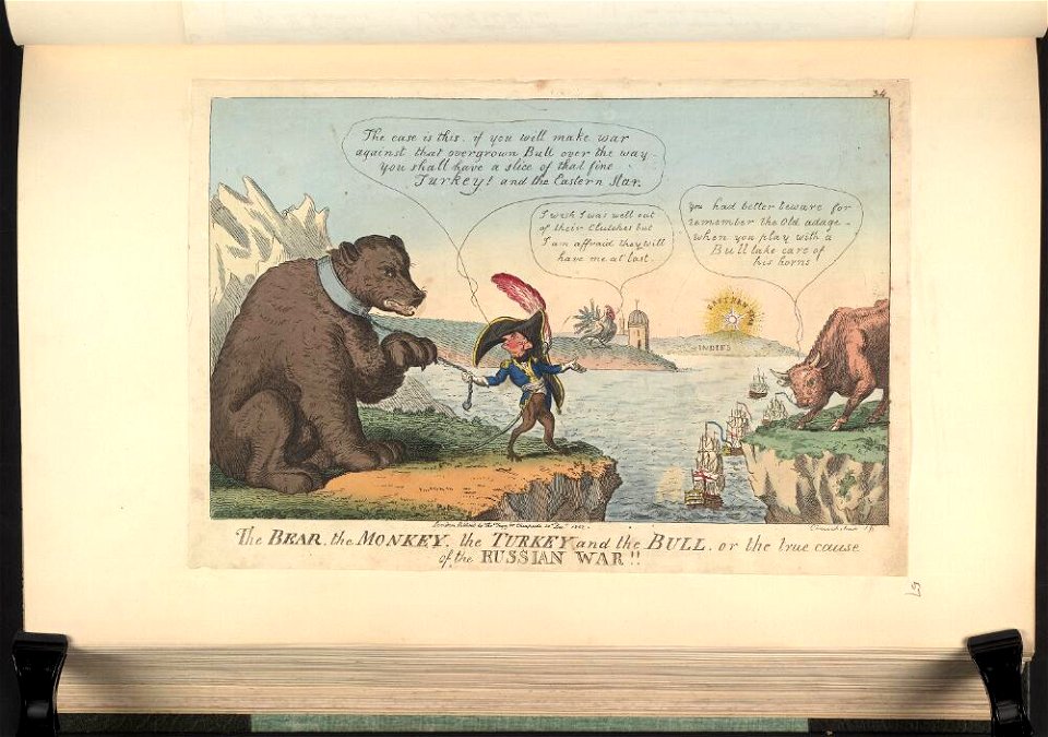 Bodleian Libraries, The bear, the monkey, the turkey and the bull or- the true cause of the Russian war