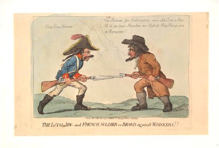 Bodleian Libraries, The loyal Jew and French soldier, or- beard against whiskers