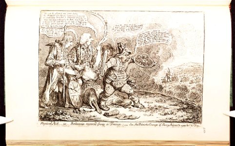 Bodleian Libraries, Physical aid or- Britannia recovered from a trance also, the patriotic courage of Sherry Andrew a peep thro' the fog