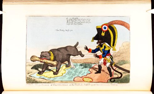 Bodleian Libraries, The bone of contention, or the English bull dog and the Corsican monkey