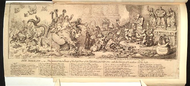 Bodleian Libraries, New morality or - The promis'd installment of the high priest of the Theophilanthropes, with the homage of Leviathan an