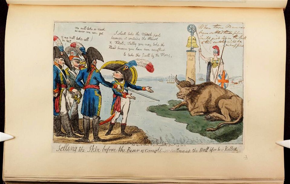 Bodleian Libraries, Selling the skin before the bear is caught or- cutting up the Bull before he is killed