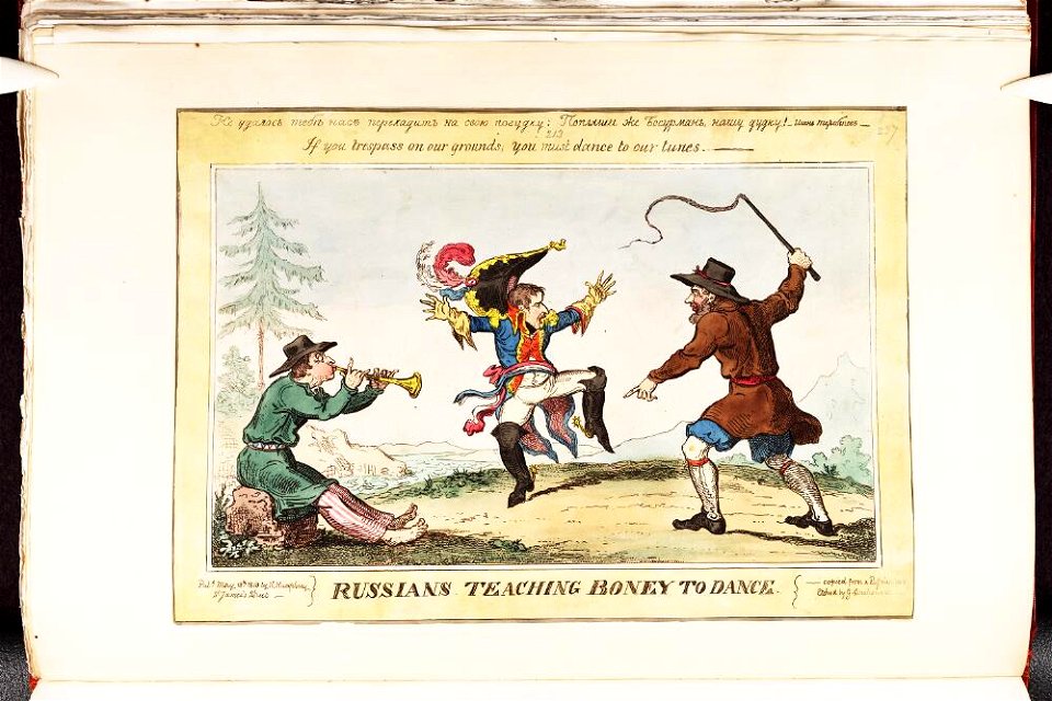 Bodleian Libraries, Russians teaching Boney to dance