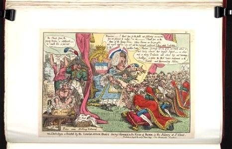 Bodleian Libraries, The debuteys apointed by the legislative body doing homage to the King of Rome in the nursery at St Cloud