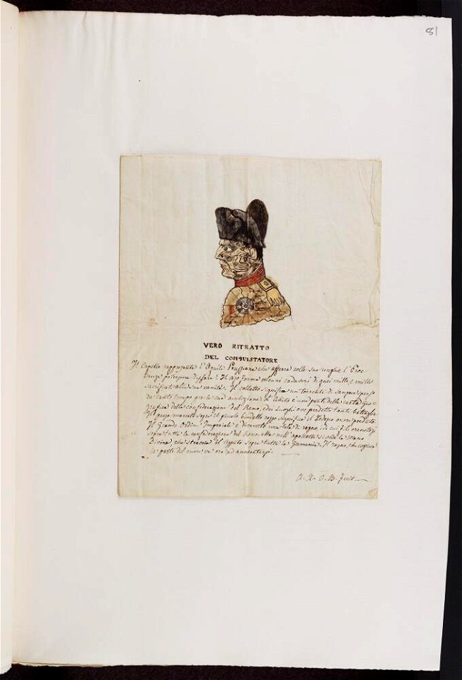 Bodleian Libraries, Vero ritratto del conquistatore- Napoleon Bonaparte premier consul s'est rendu à Notre Dame pour y entendre la Sainte Me