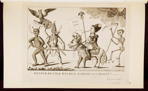Bodleian Libraries, Retour de l'Ile d'Elbe, il ramene la liberté- Napoleon Bonaparte premier consul s'est rendu à Notre Dame pour y entendre