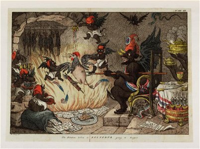 Bodleian Libraries, The kitchen below or- Beelzebub going to supper