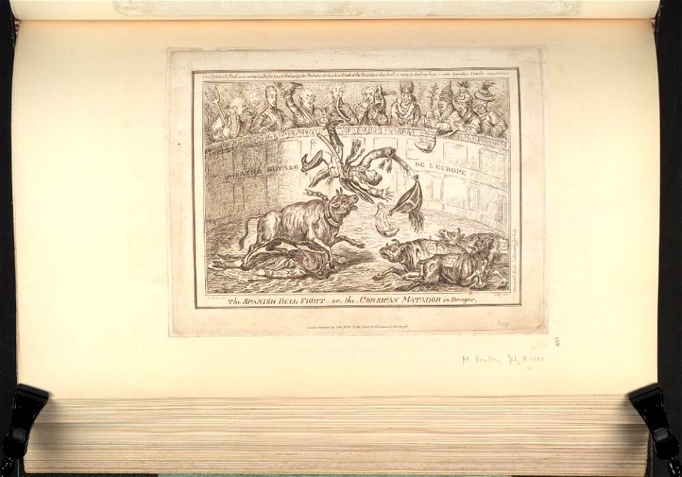 Bodleian Libraries, The Spanish bull fight, or,- the Corsican matador in danger