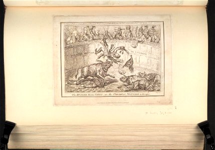 Bodleian Libraries, The Spanish bull fight, or,- the Corsican matador in danger