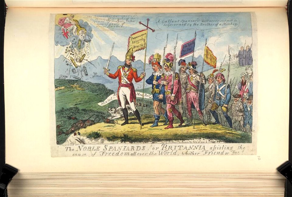 Bodleian Libraries, The noble Spaniards or- Britannia assisting the cause of Freedom all over the world, whither friend or foe