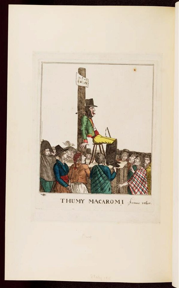 Bodleian Libraries, Thumy Macaromi fameux voleur- Napoleon Bonaparte premier consul s'est rendu à Notre Dame pour y entendre la Sainte Messe