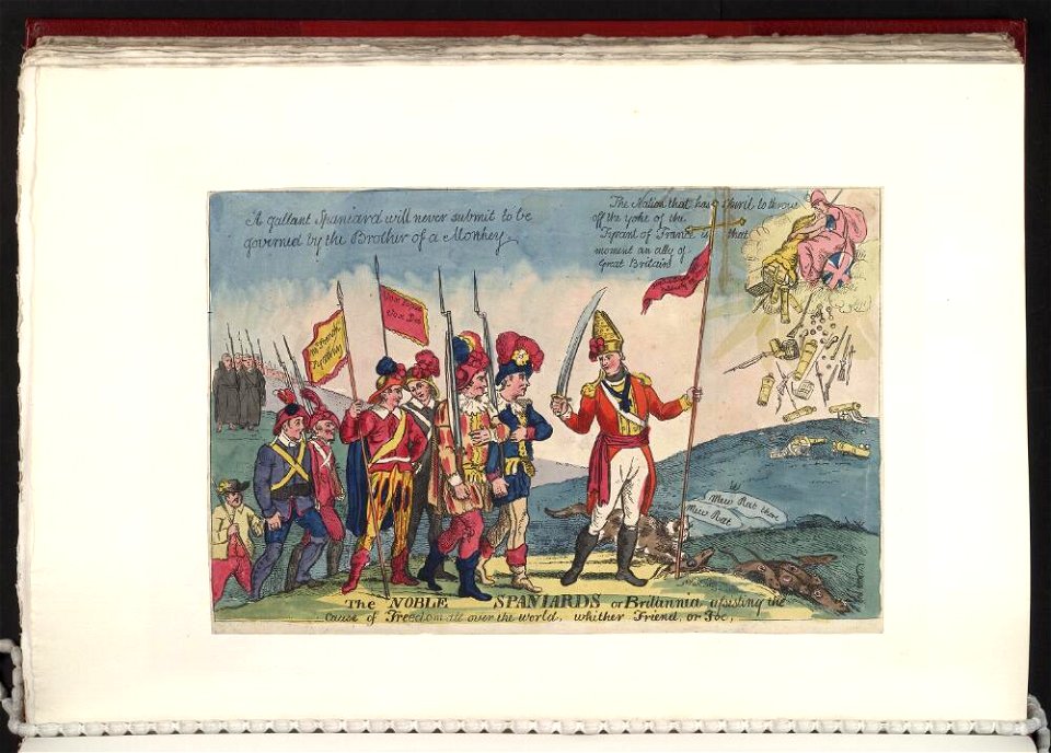 Bodleian Libraries, The noble Spaniards or- Britannia assisting the cause of freedom all over the world, whither friend, or foe