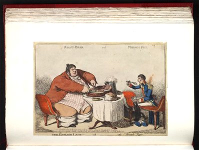 Bodleian Libraries, The English Lamb*** and the French tiger- Roast beef and French soup