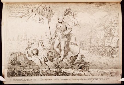 Bodleian Libraries, The British Neptune riding triumphant, or- the Carmignols dancing to the tune of Rule Britannia