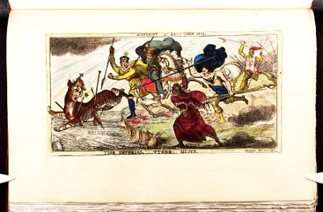 Bodleian Libraries, The imperial tyger hunt- Satirist 1st December 1813. Free illustration for personal and commercial use.