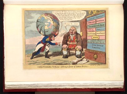 Bodleian Libraries, The modern Atlas asking a favor of Iohn Bull