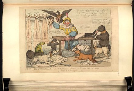 Bodleian Libraries, The political butcher or- Spain cutting up Buonaparte, for the benefit of her neighbours