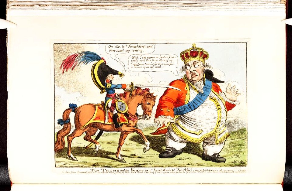 Bodleian Libraries, Tom Thumb and the giant or- a forced march to Franckfort