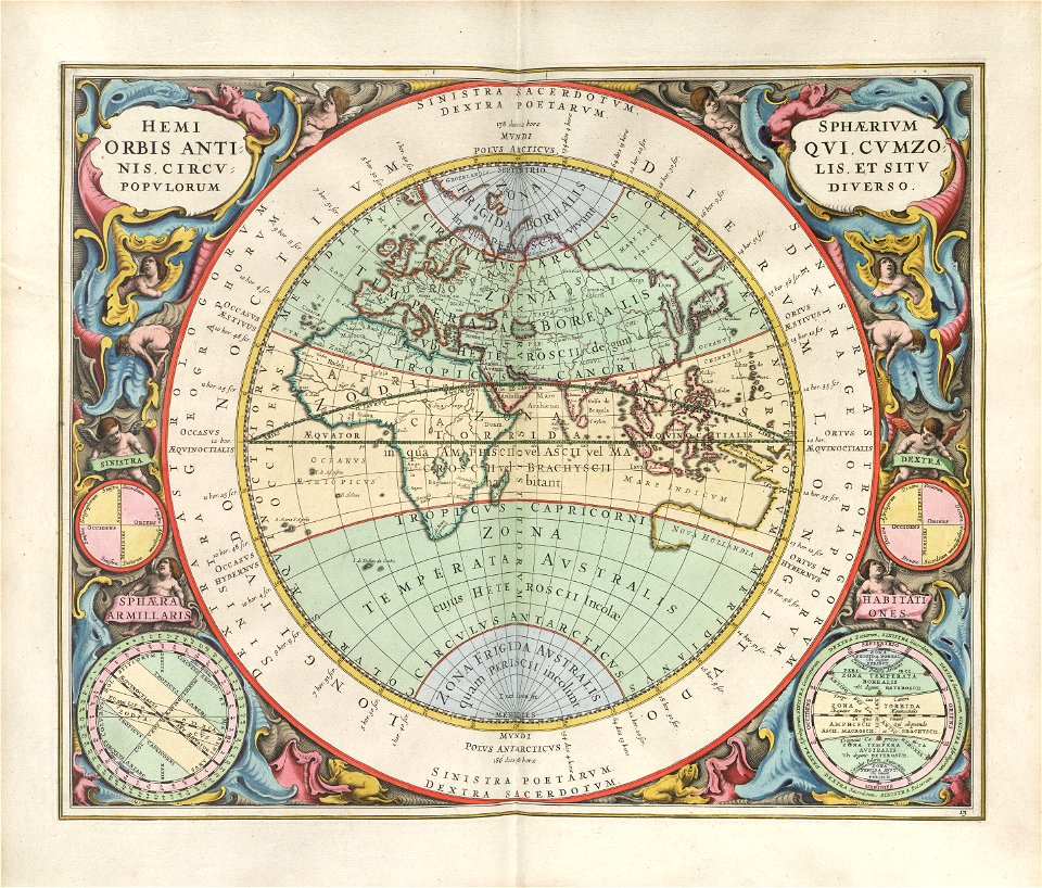 Cellarius Harmonia Macrocosmica - Hemisphaerium Orbis Antiqui