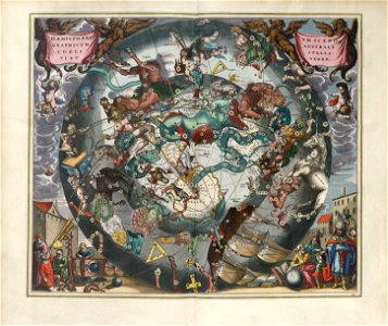 Cellarius Harmonia Macrocosmica - Haemisphaerium Scenographicum Australe Coeli Stellati et Terrae