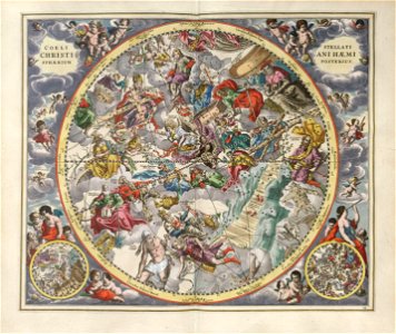 Cellarius Harmonia Macrocosmica - Coeli Stellati Christiani Haemisphaerium Posterius